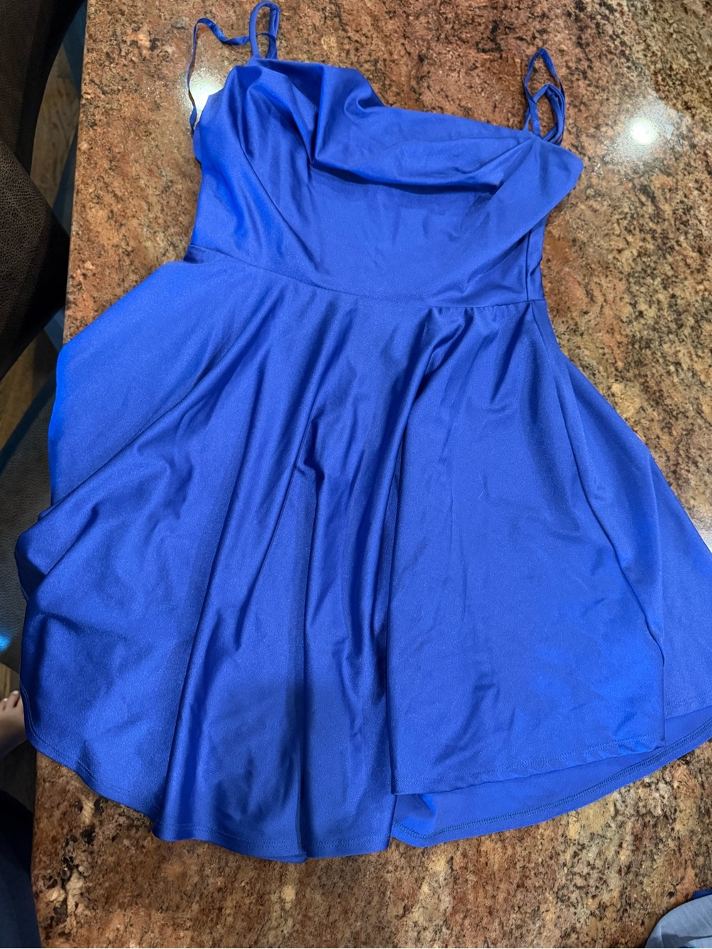 City Studio Royal Blue Spaghetti Strap Fit & Flare Camisole Dress